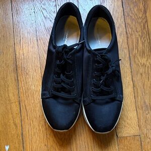Vagabond Shoemakers Casey Black Satin Platform Sneakers Sz 40